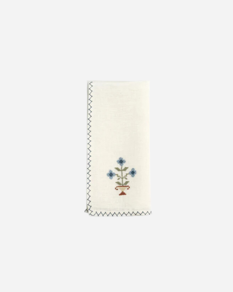 Bouquet Blue Napkin, Set of 4