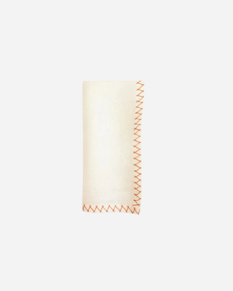 Zig Zag Orange Napkin, Set of 4