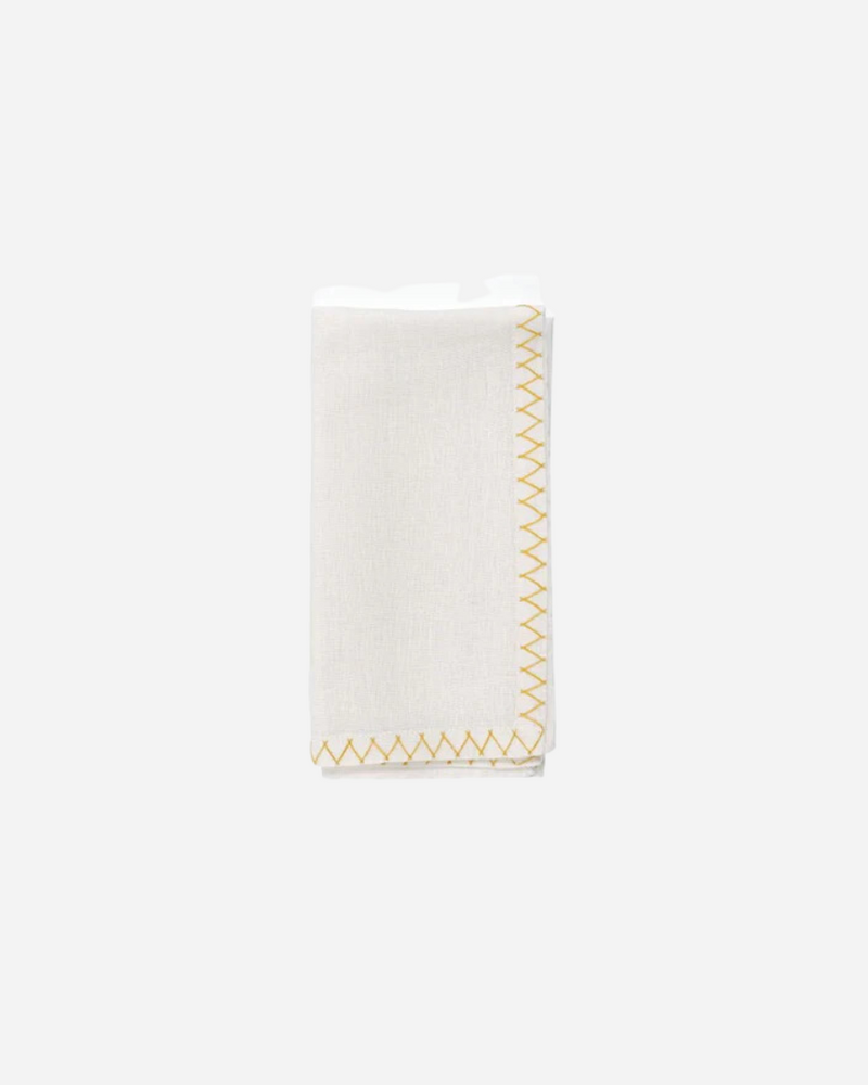 Zig Zag Amber Napkin, Set of 4