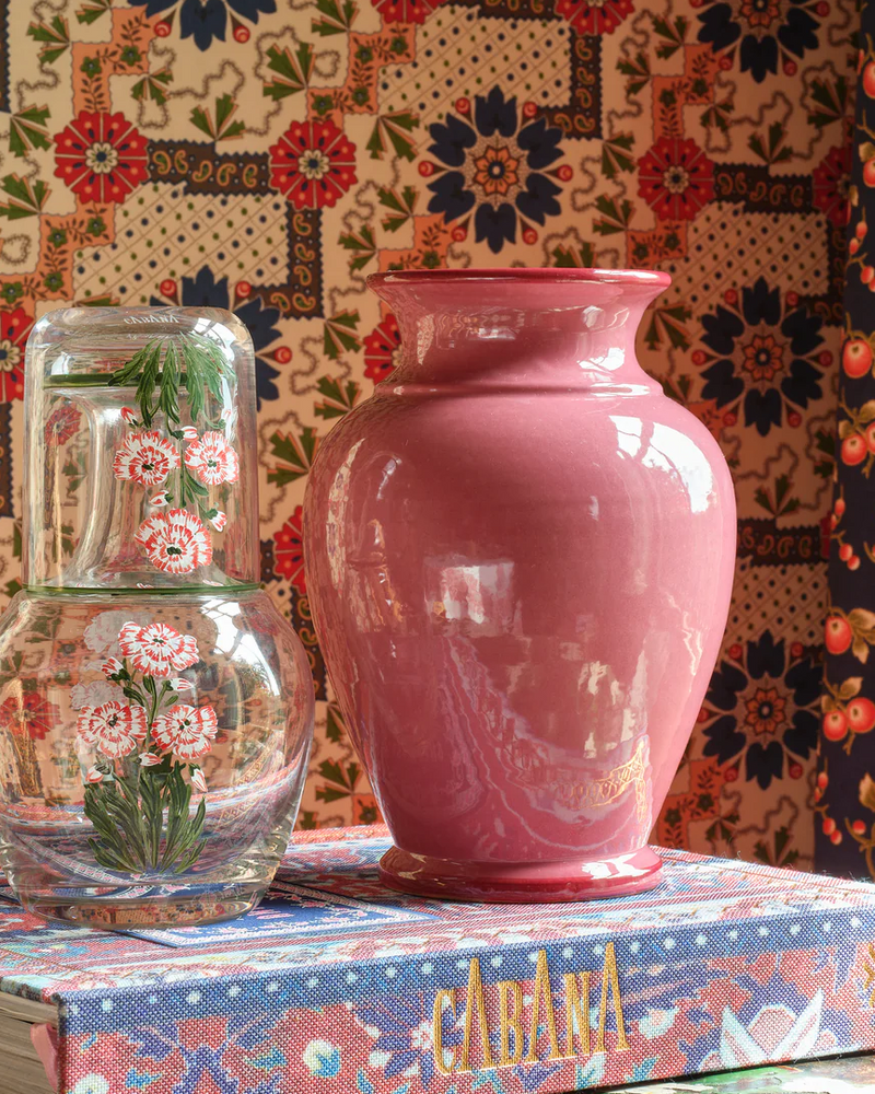 Murano Garofano Hand-Painted Bedside Set