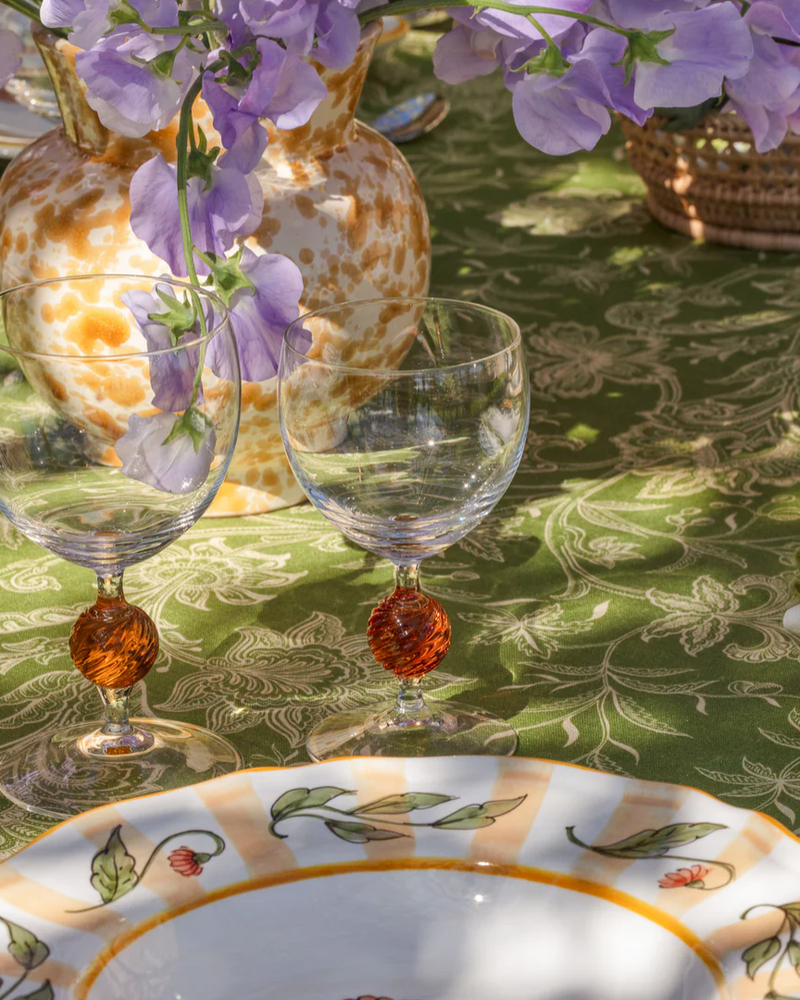 Demetra Ochre Flute Glass, Set of 2