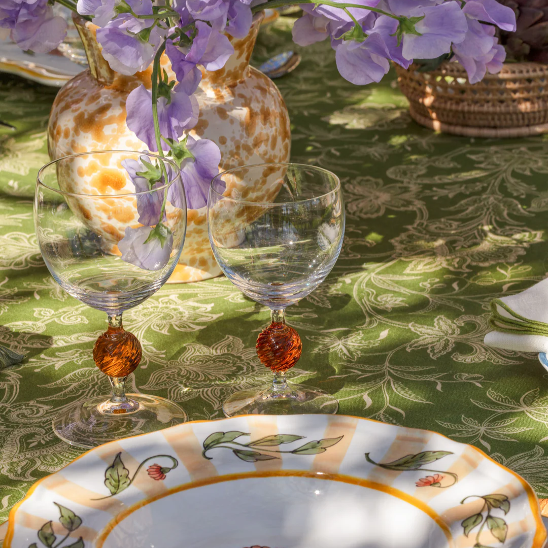 Demetra Ochre Flute Glass, Set of 2