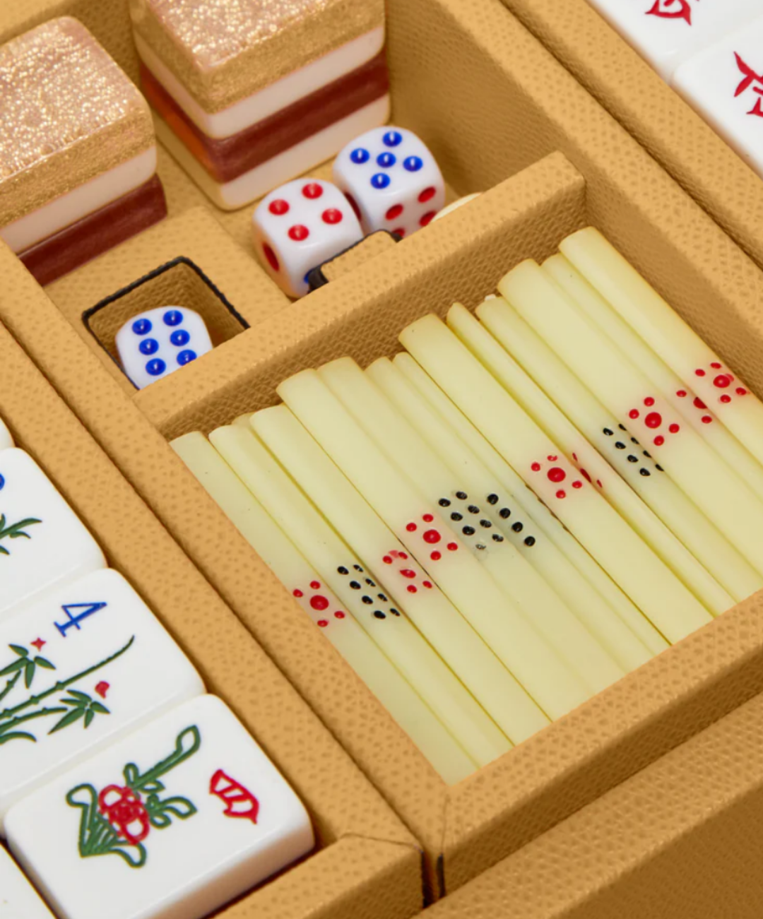 Yellow Mahjong Game Set