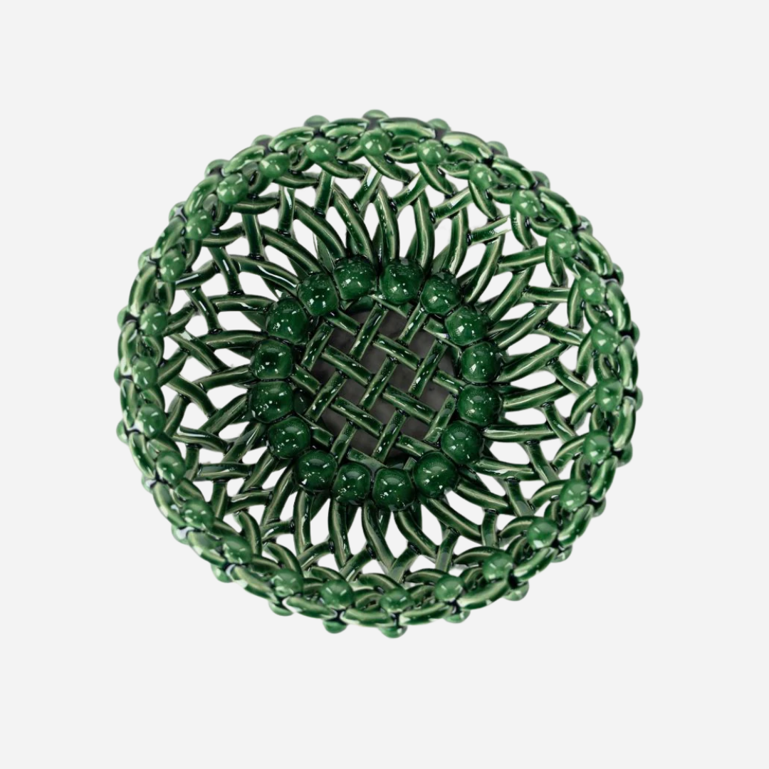 Woven Green Bouton Bowl