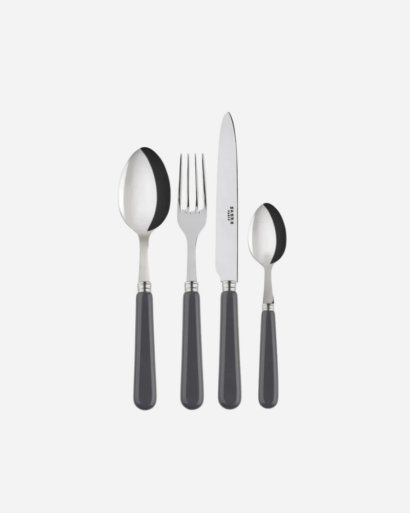 Pop-Unis Dark Grey 4-Piece Cutlery Set