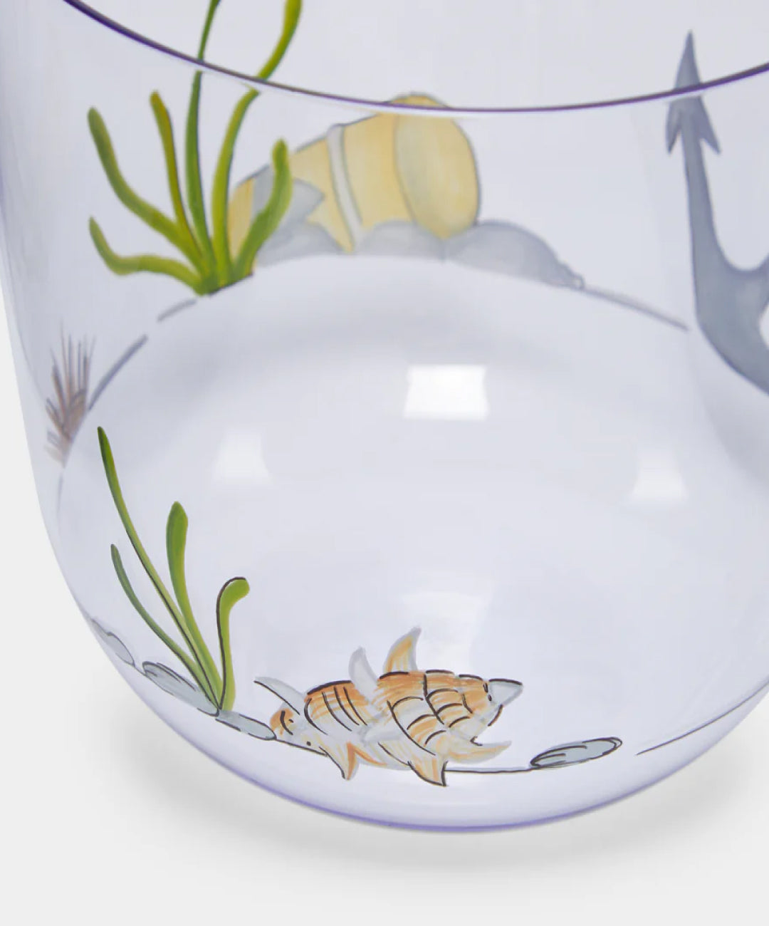 Anchor High Seas Hand-Painted Crystal Tumbler, Set of 2