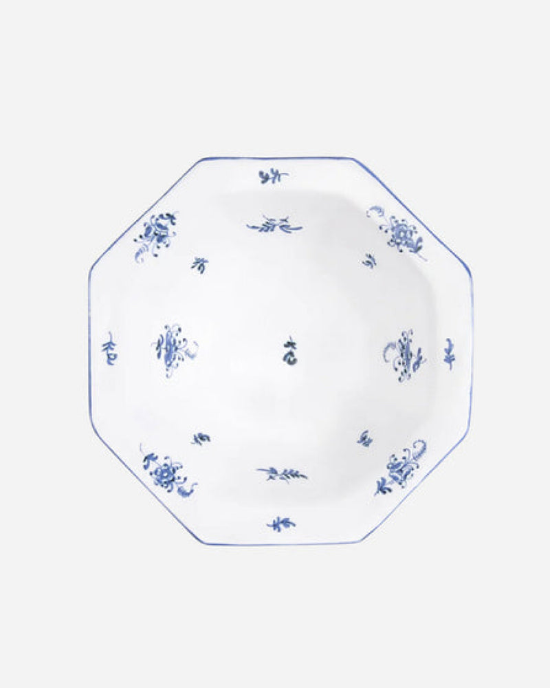 Brindille Small Bowl, Blue Moustiers, Set of 2