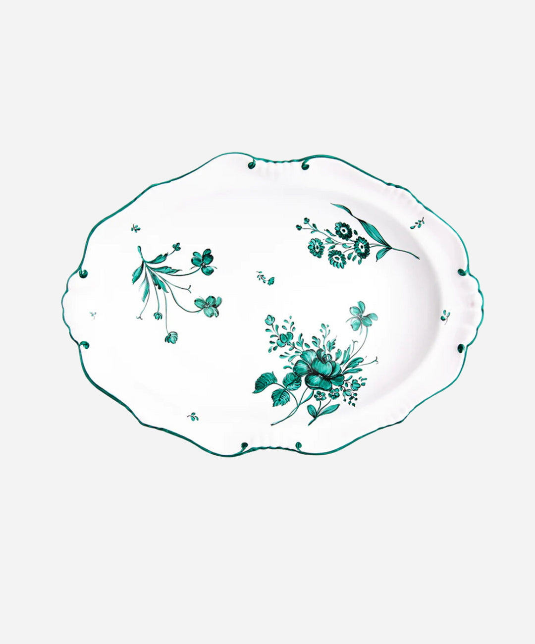 Camaïeu Medium Oval Dish, Vert
