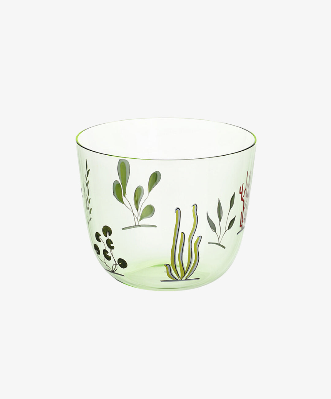 Flora High Seas Hand-Painted Crystal Tumbler, Set of 2