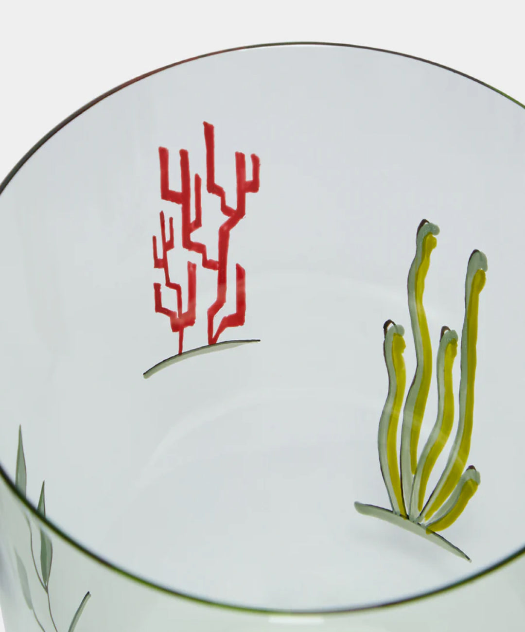 Flora High Seas Hand-Painted Crystal Tumbler, Set of 2