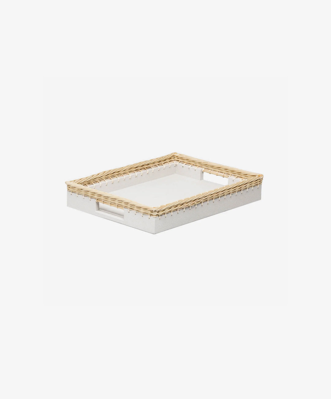 Giverny White Rectangle Tray, Small