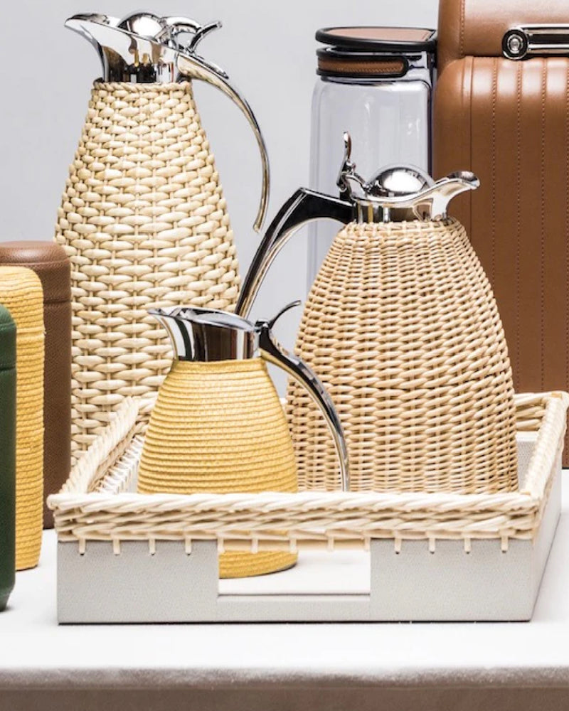 Giverny White Rectangle Tray, Small