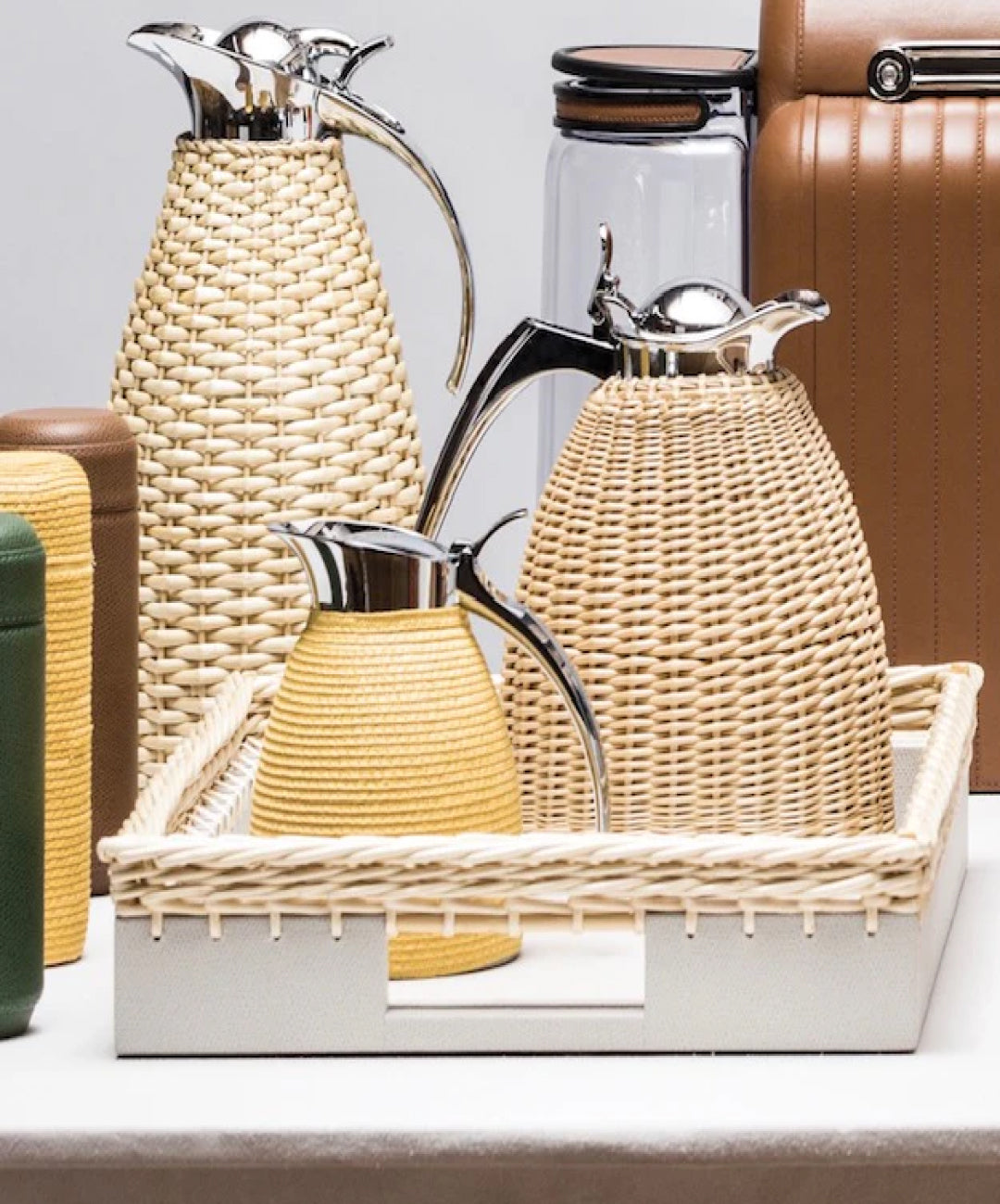 Giverny White Rectangle Tray, Small