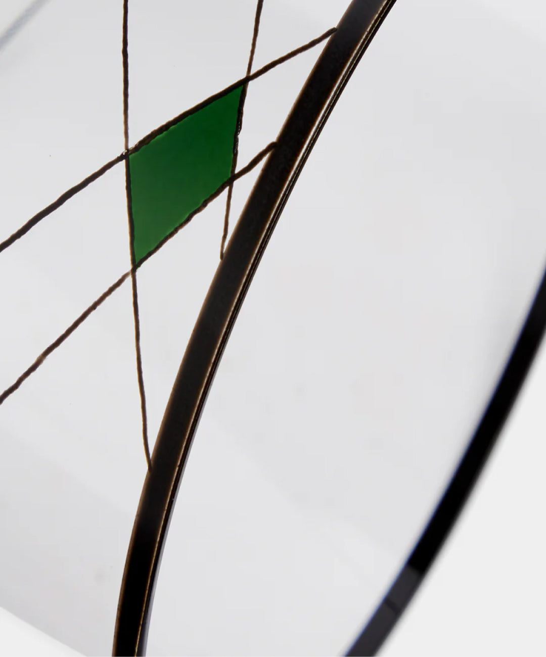 Green II Neo Enamel Hand-Painted Crystal Tumbler, Set of 2