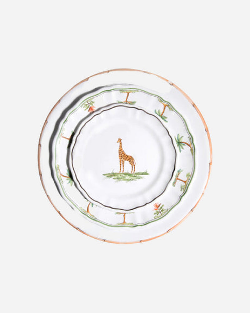 La Savane Lion Salad Plate, Set of 2
