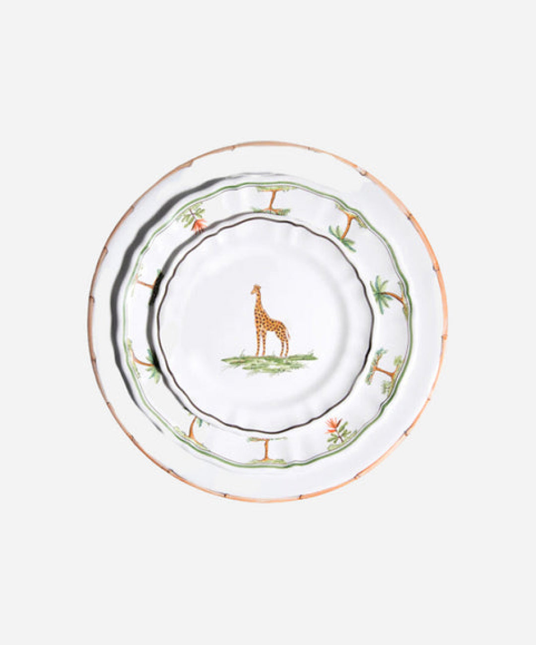 La Savane Flamingo Salad Plate, Set of 2