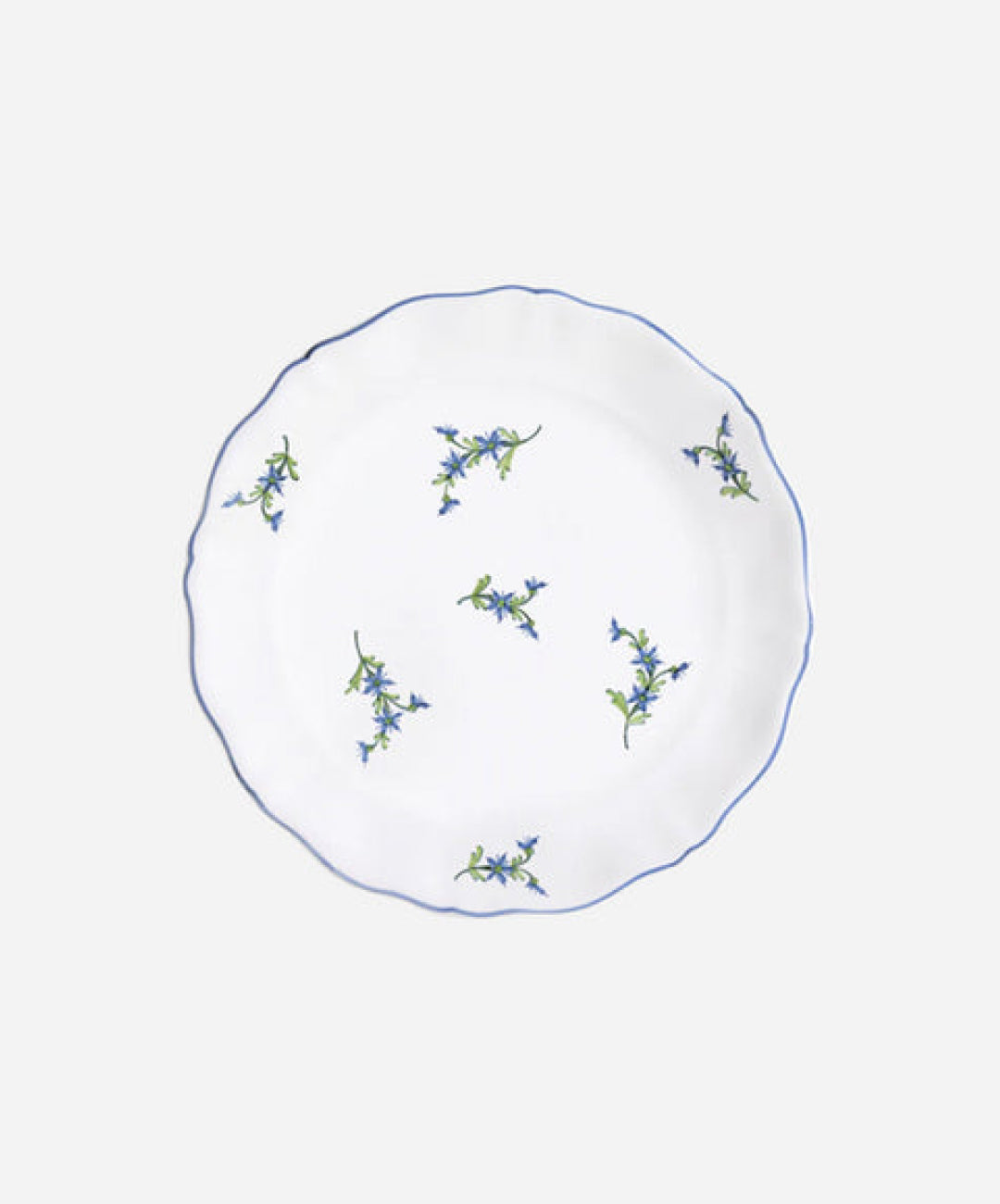 Les Bleuets Dinner Plate, Blue and Green, Set of 2