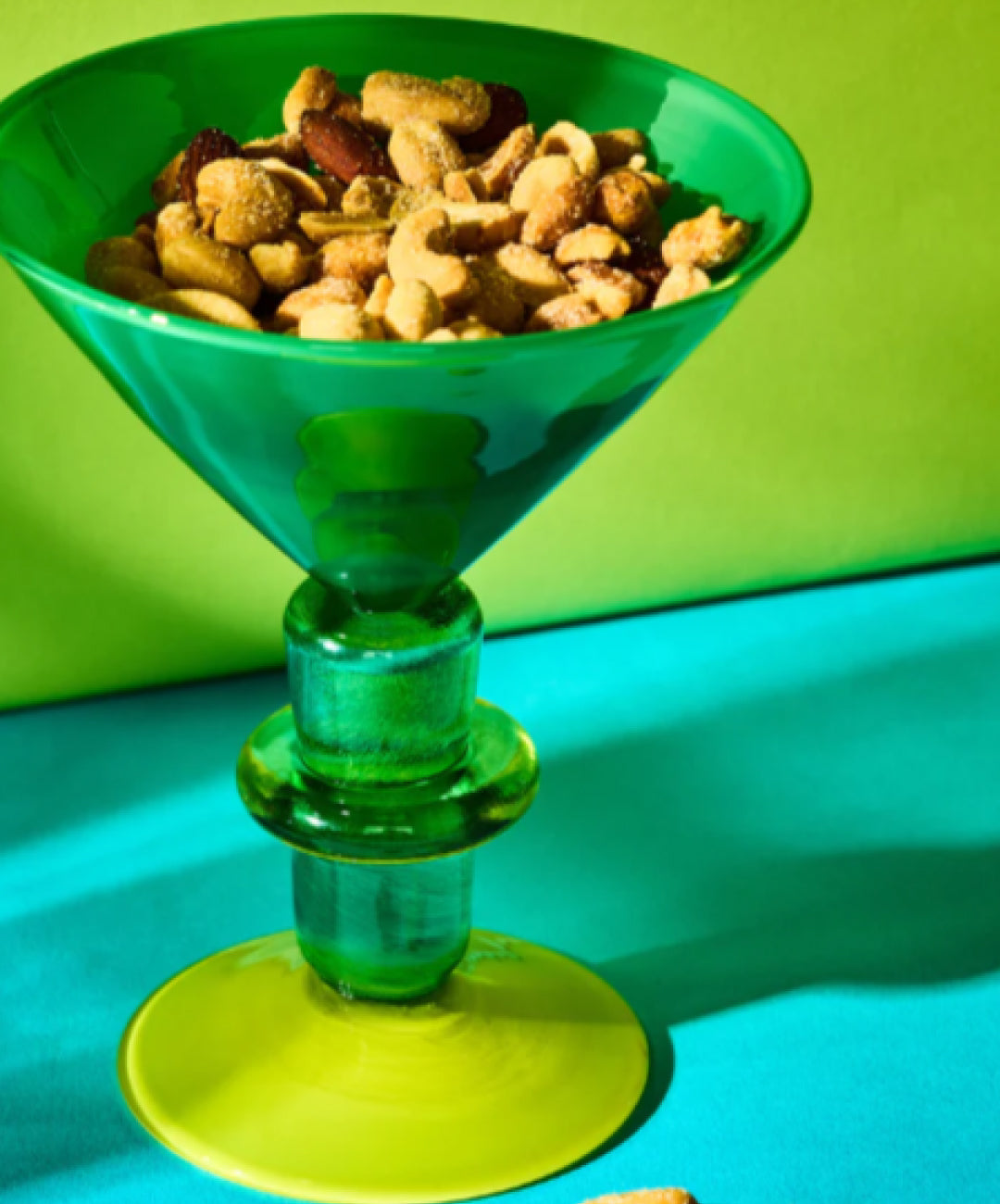 Miami Martini glass in Lime & Green, Set of 2