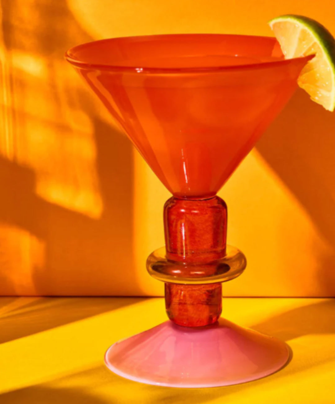 Miami Martini glass in Red & , Set of 2