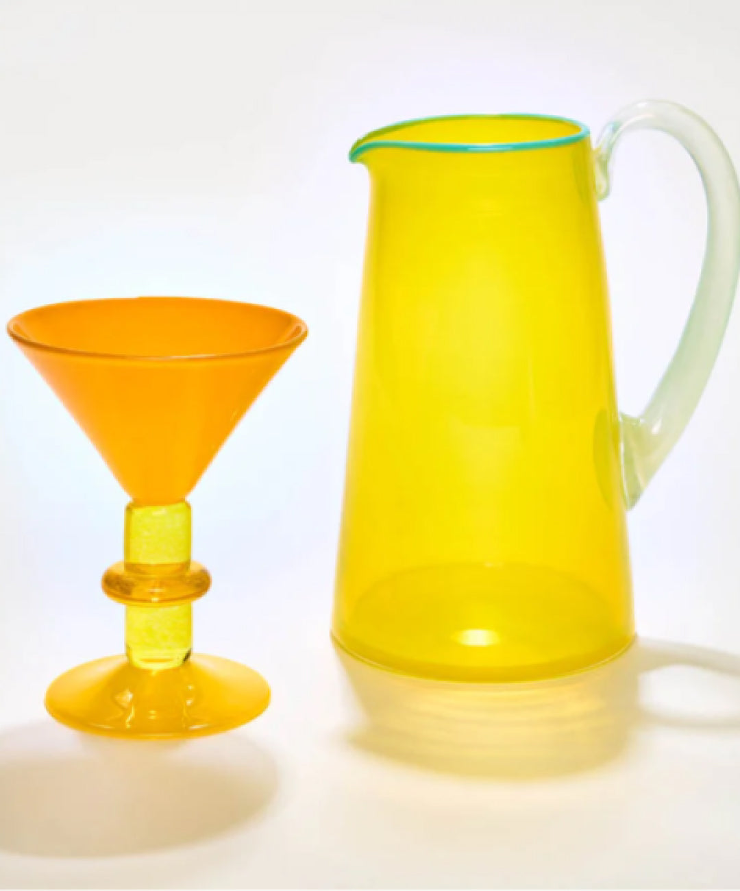 Miami Martini glass in Sunshine, Set of 2