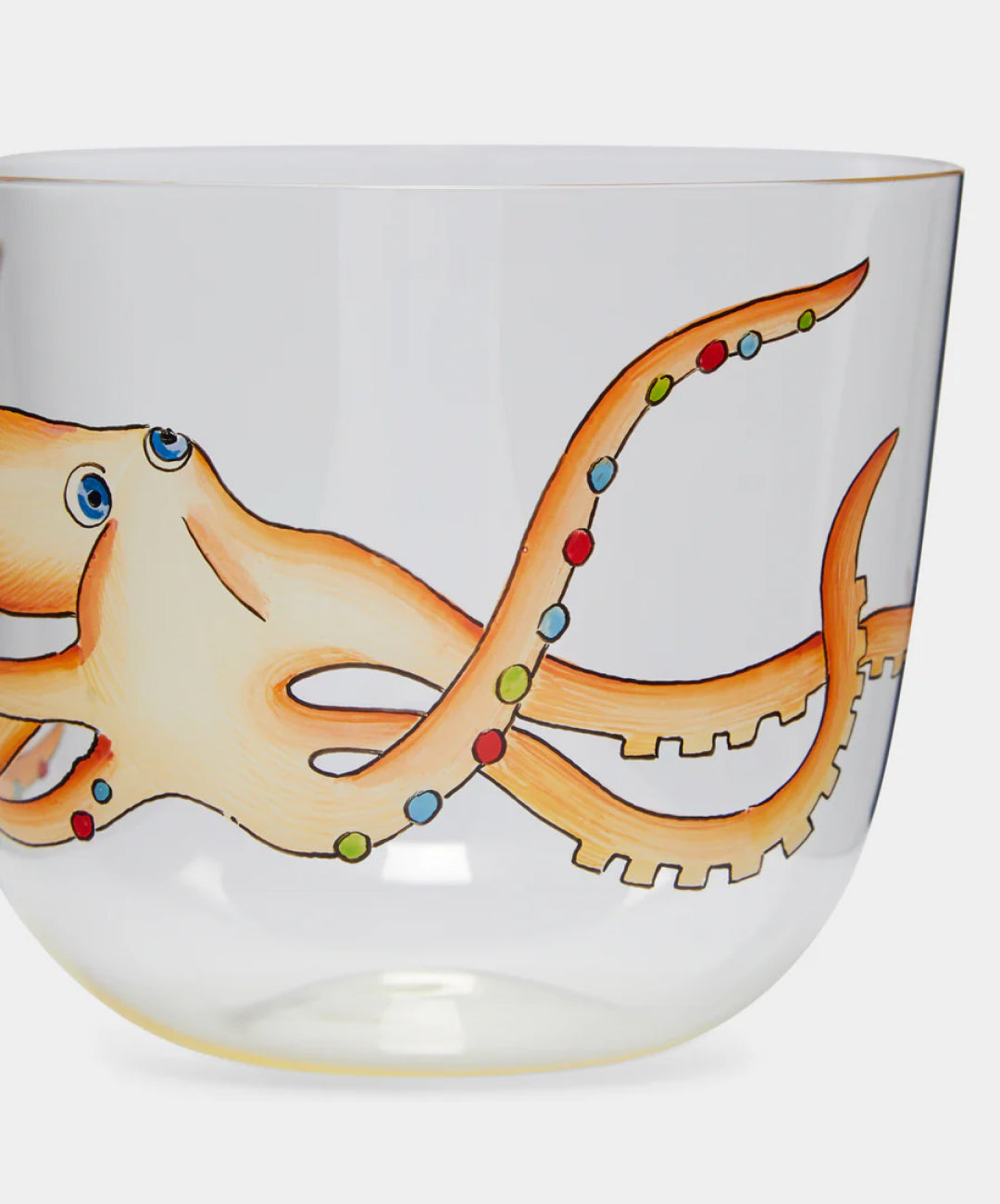 Octopus High Seas Hand-Painted Crystal Tumbler, Set of 2