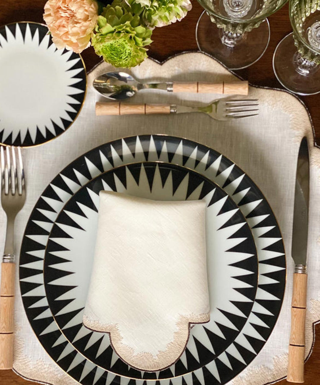 Punk Black Charger Plate, Set of 4