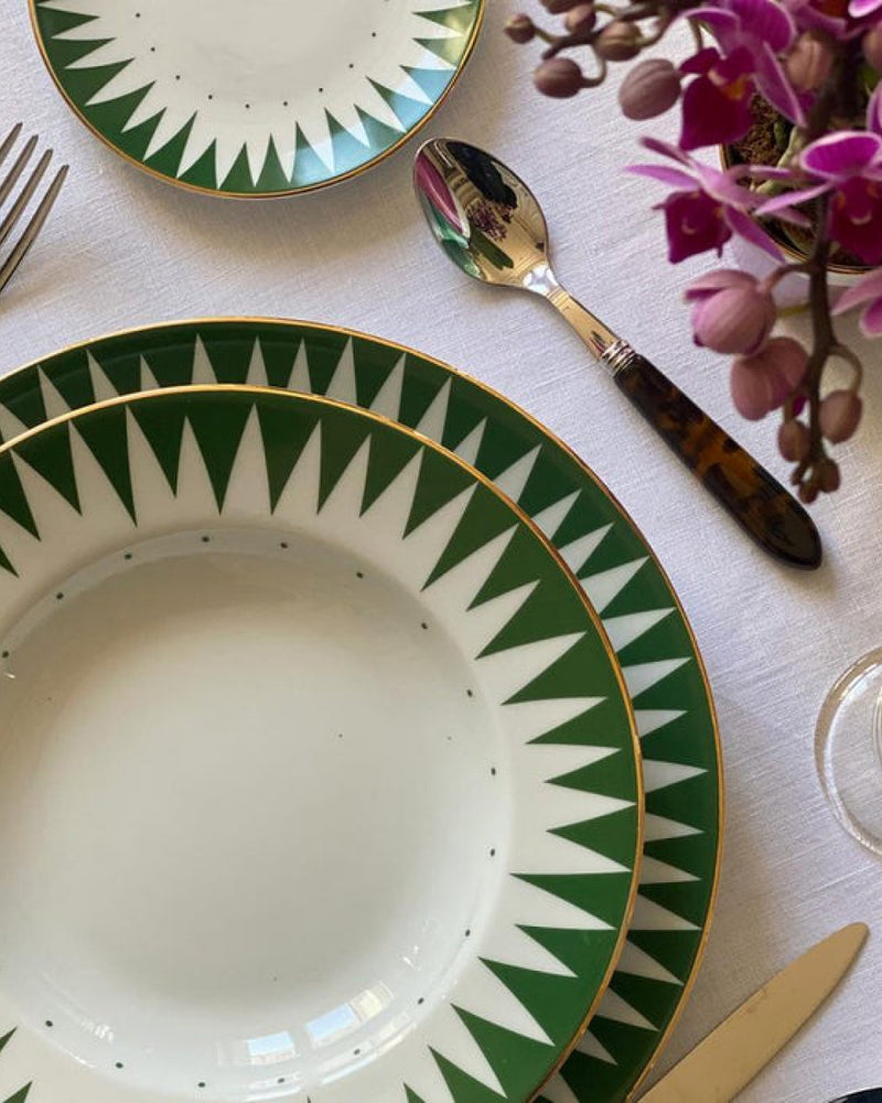 Punk Green Bread Plate, Set of 4