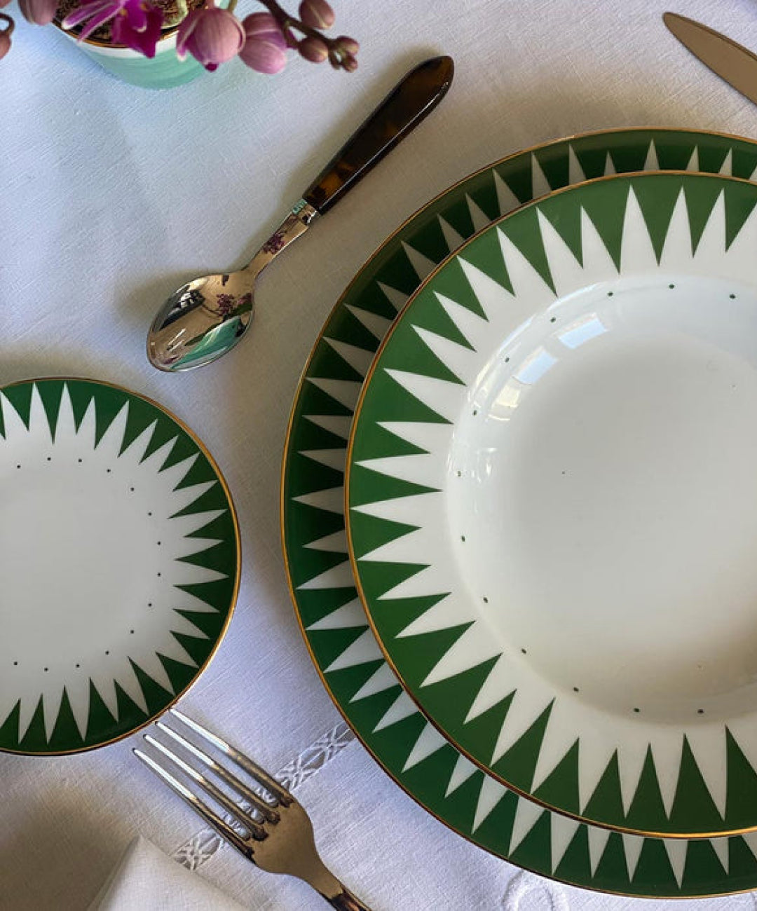 Punk Green Dinner Plate, Set of 4