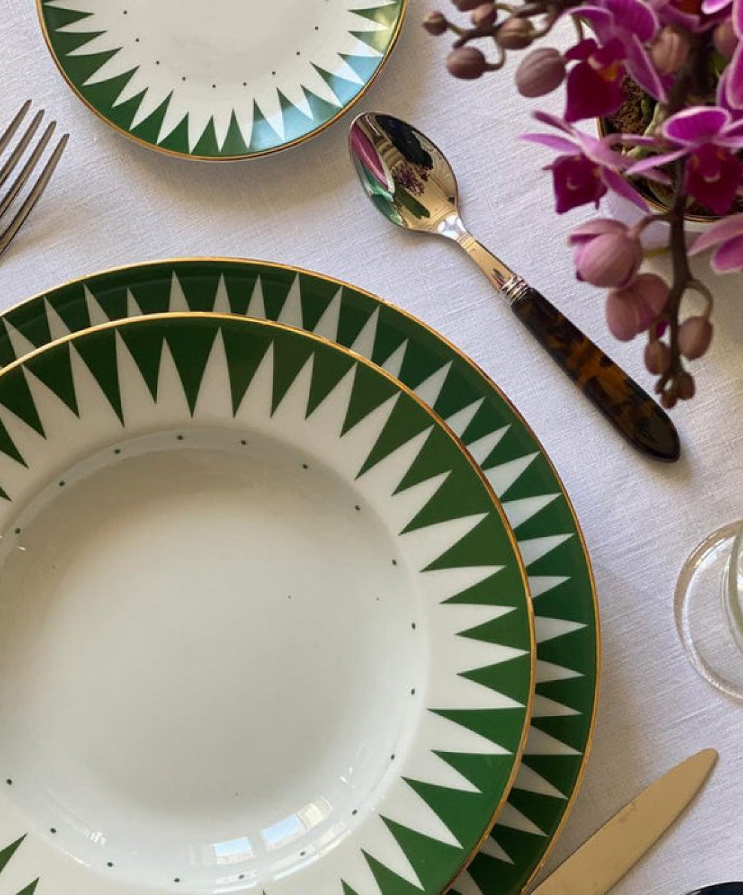 Punk Green Dessert Plate, Set of 4