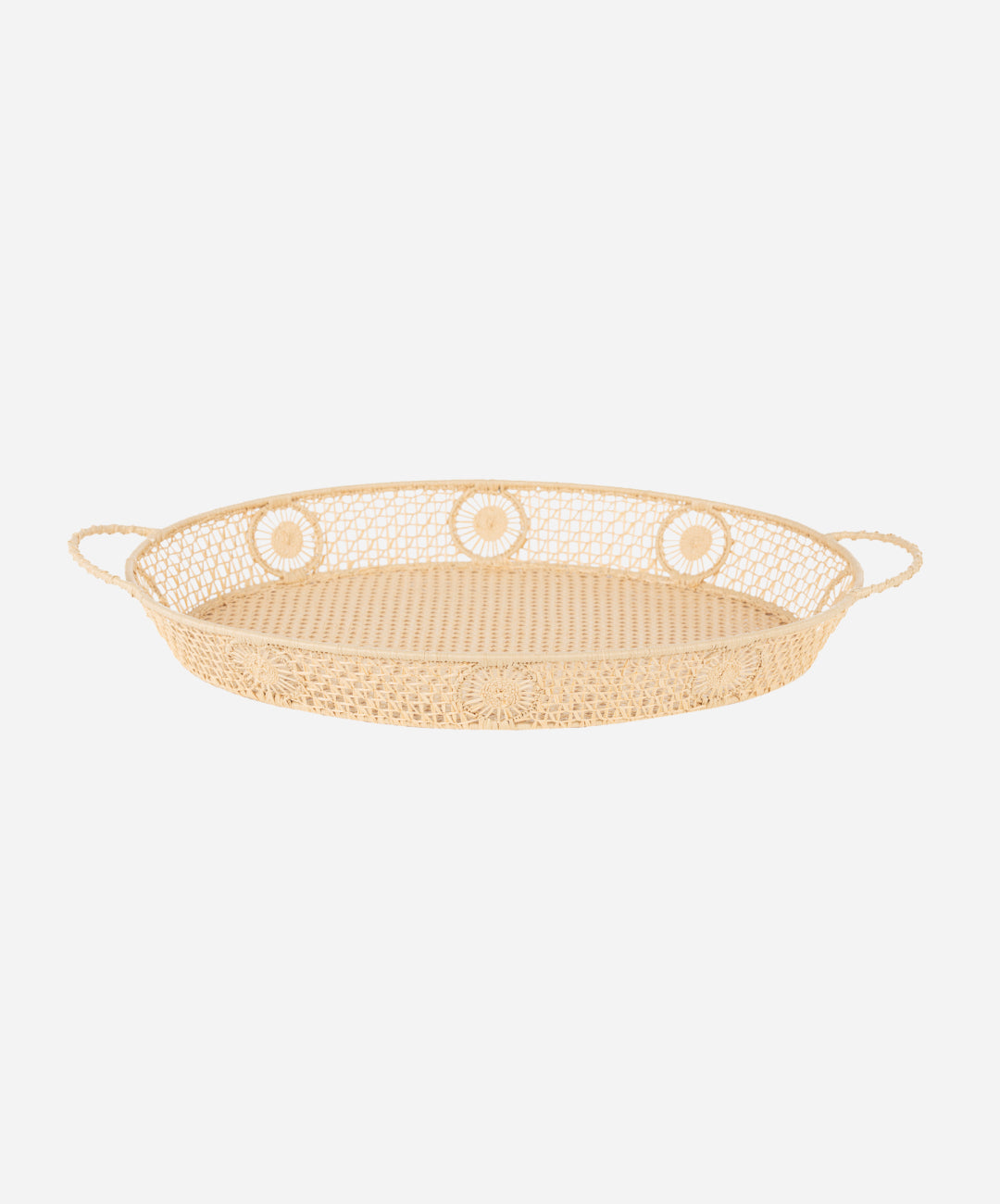 RAFFIA OVAL TRAY, NATURAL