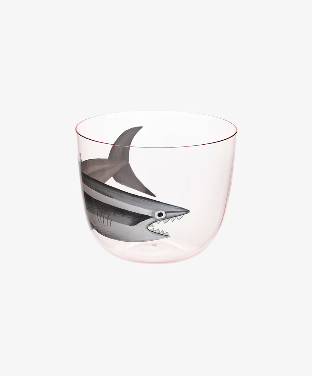 Shark High Seas Hand-Painted Crystal Tumbler, Set of 2