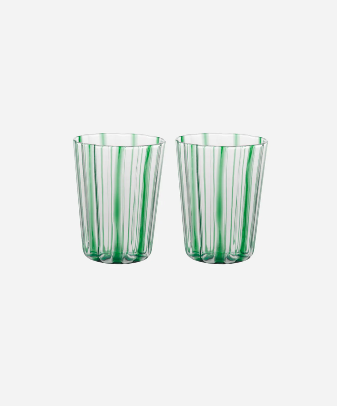 Carlos Green Glass Tumbler, Set of 2