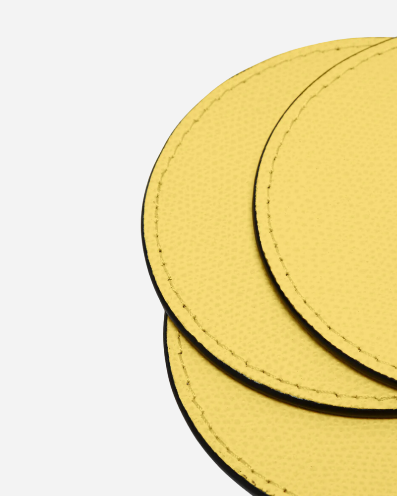 David Leather Coasters, Set of 6
