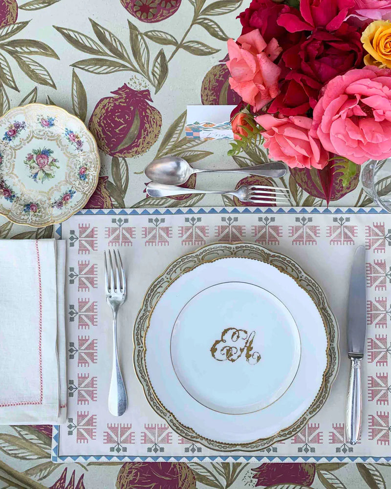 Carnation Rosewood Placemat, Set of 4