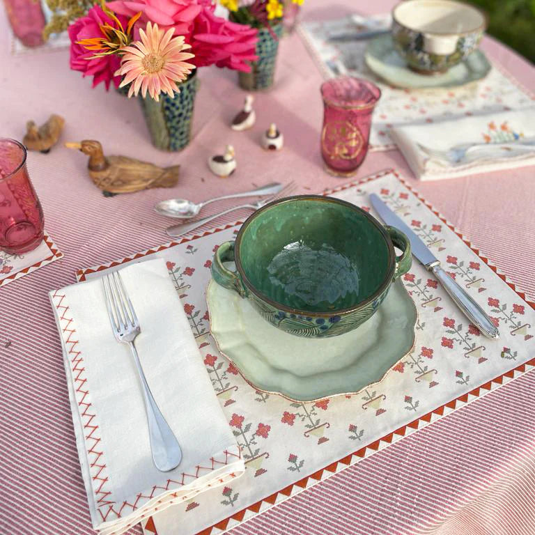 Zig Zag Red Napkin, Set of 4