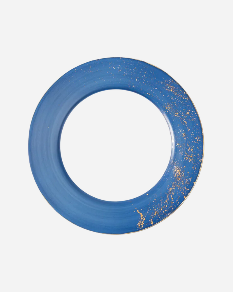 Golden Blue Dessert Plate, Set of 4