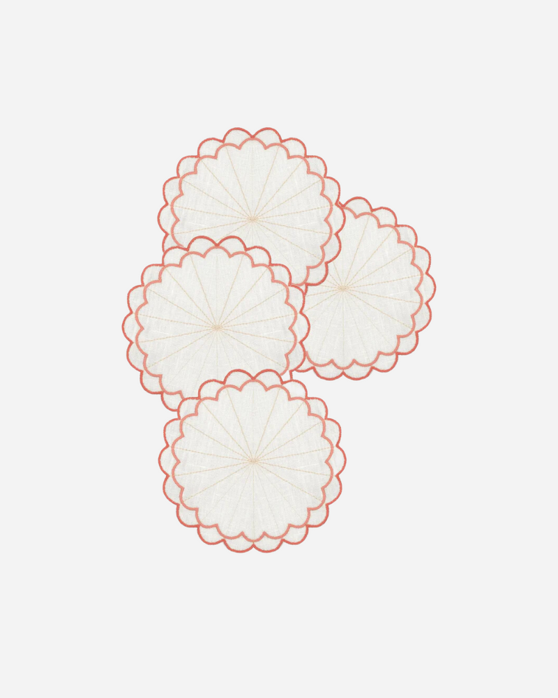 Escamas Coral Coasters, Set of 4