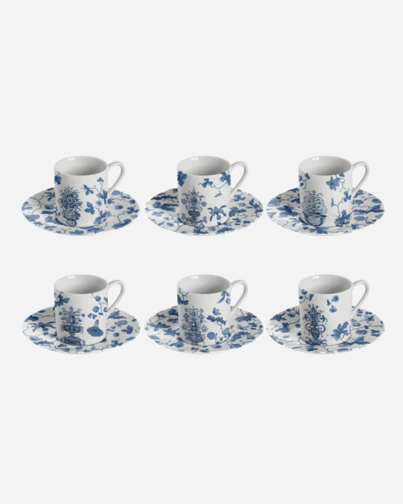 Garden of Eden Coffee Cups, Set of 6