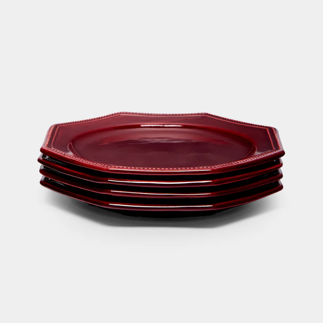 Louis XVI Bordeaux Salad Plate, Set of 4