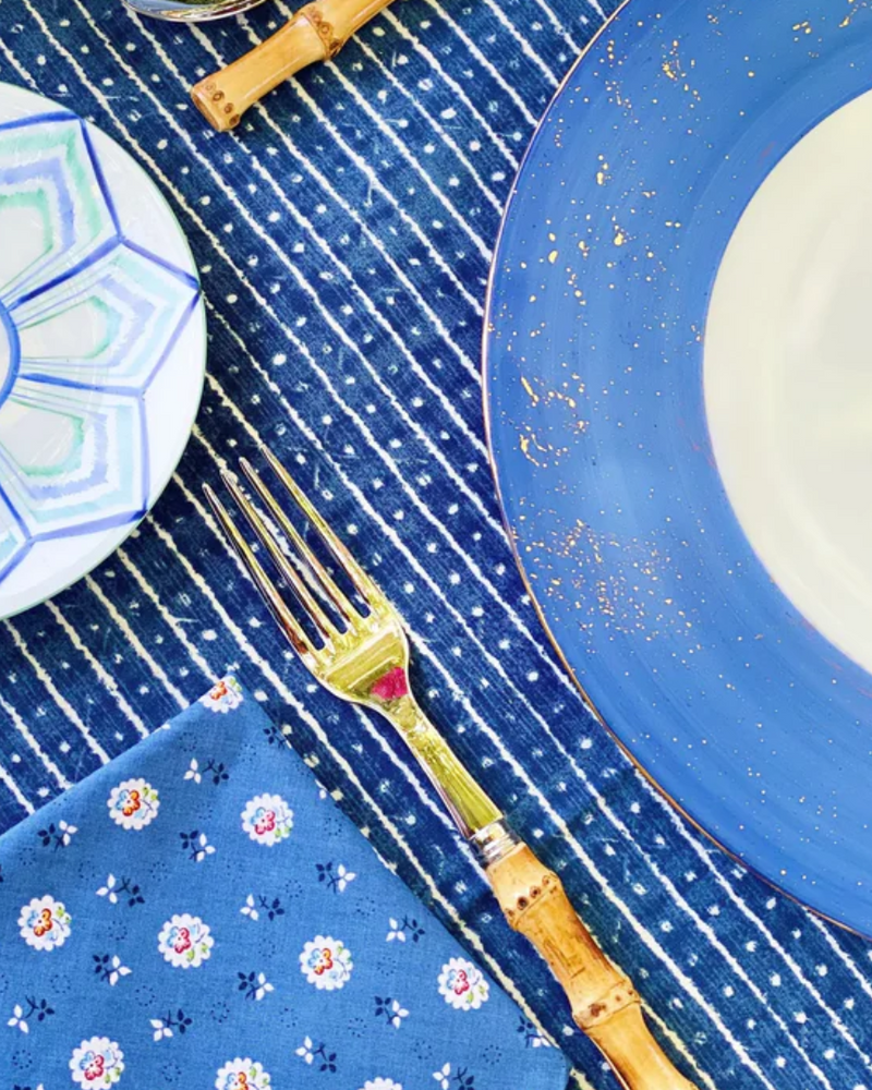 Golden Blue Bread Plate, Set of 4