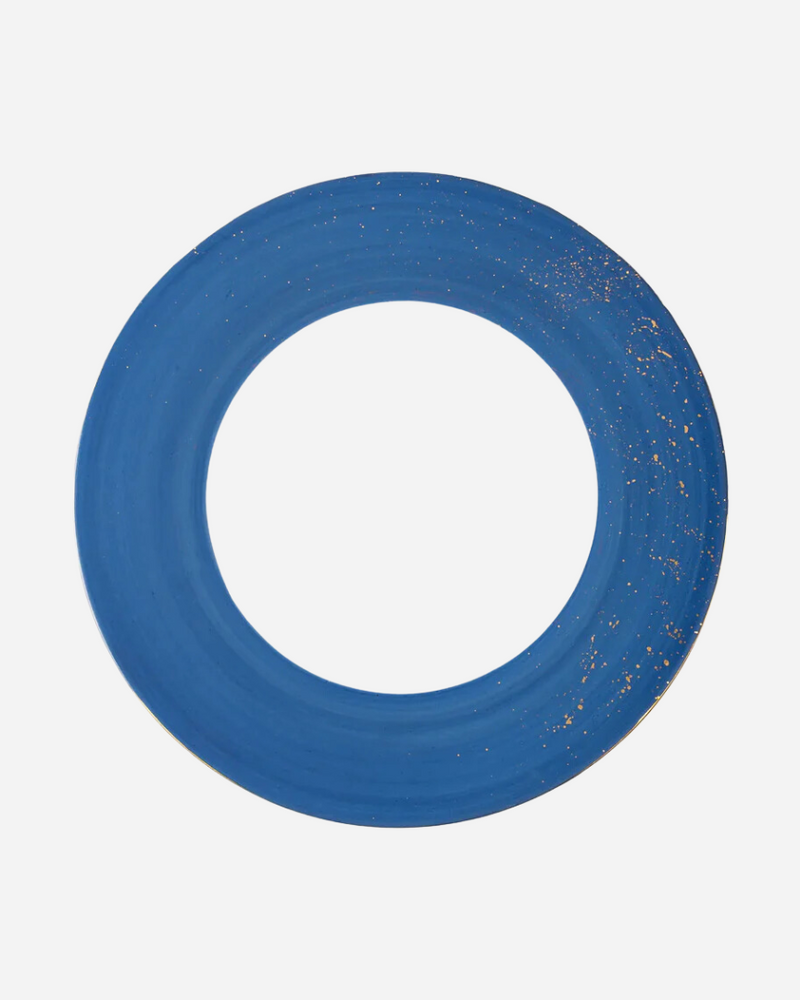 Golden Blue Charger Plate, Set of 4