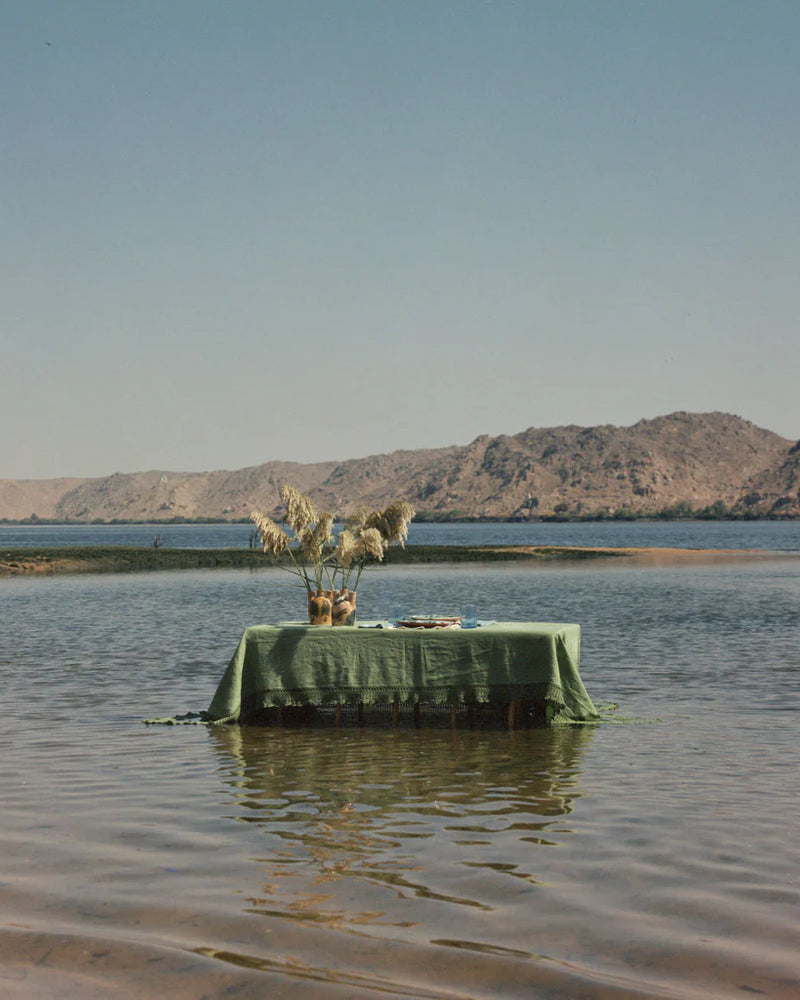Philae Green Tablecloth