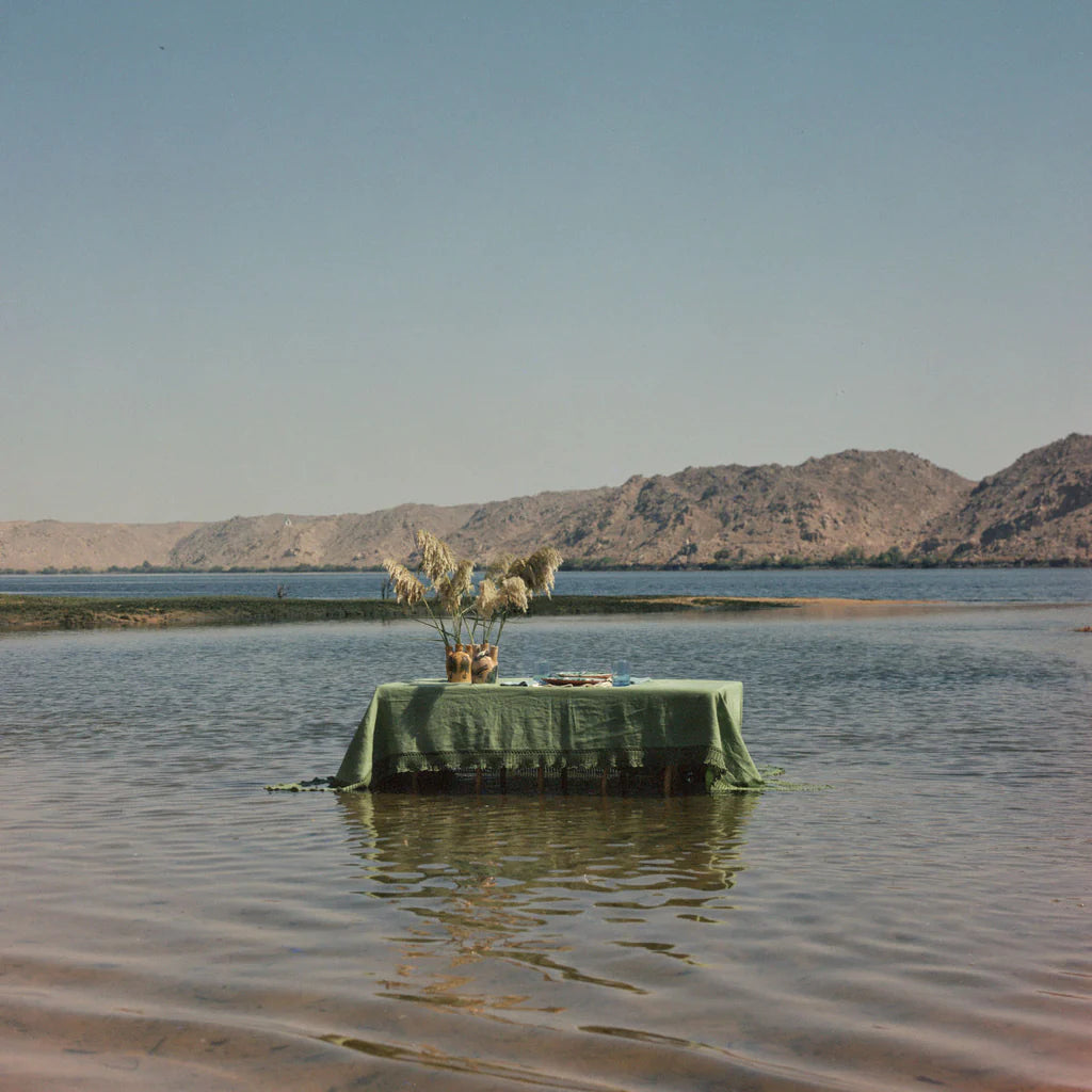 Philae Green Tablecloth