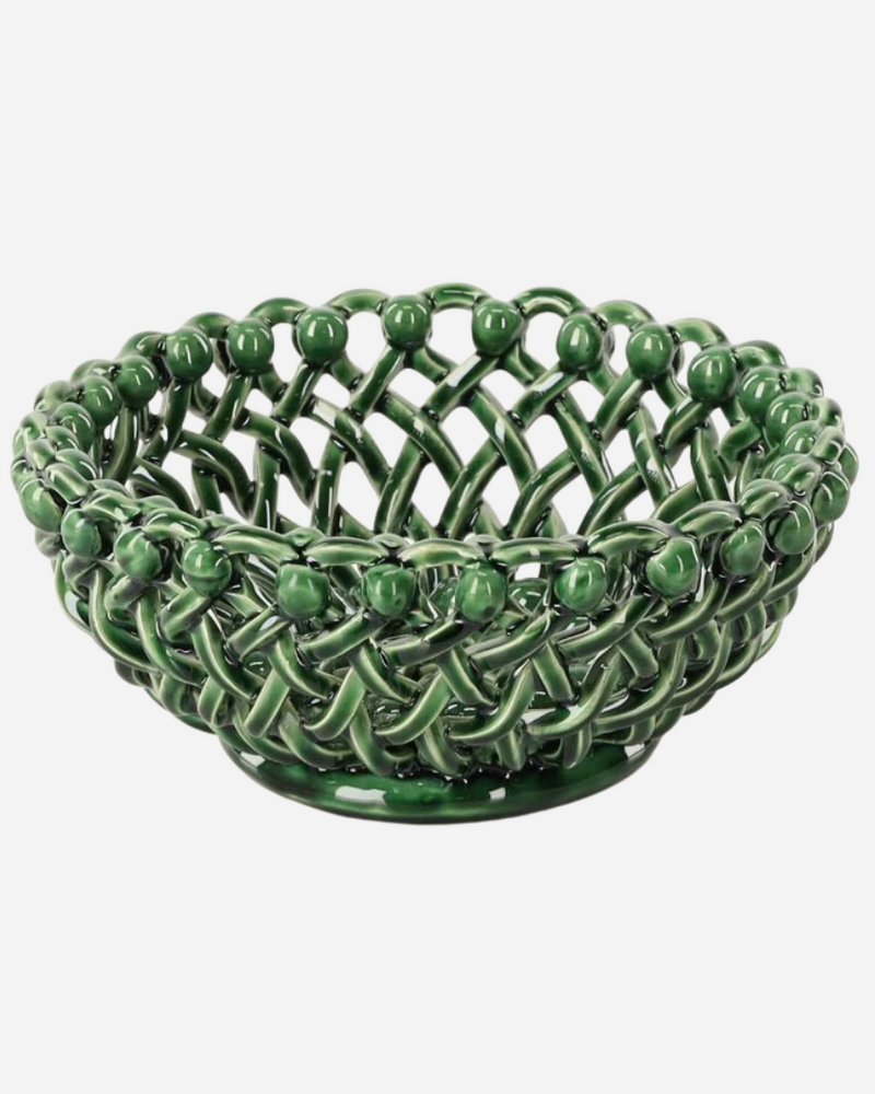 Woven Green Bouton Bowl