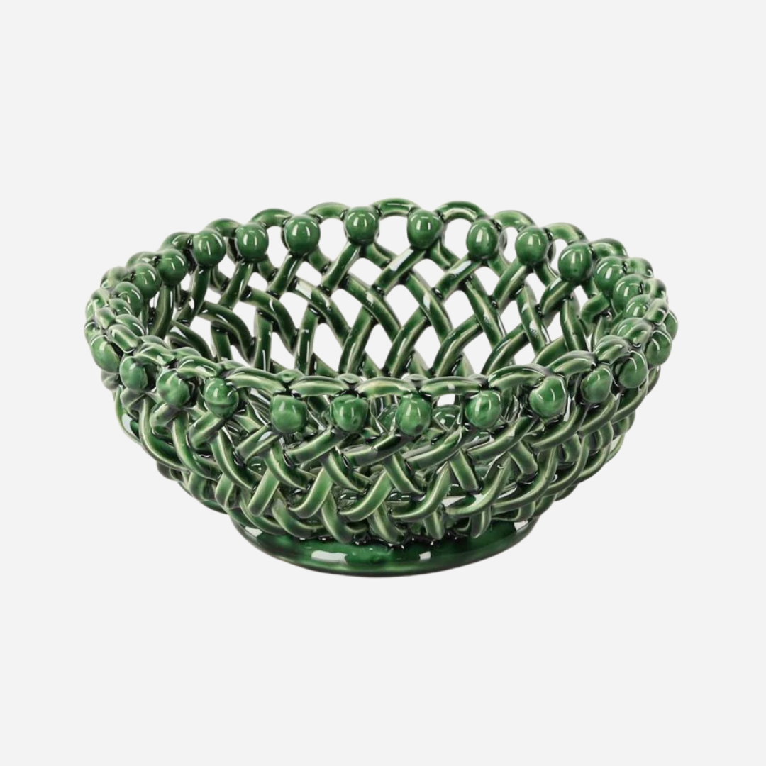 Woven Green Bouton Bowl