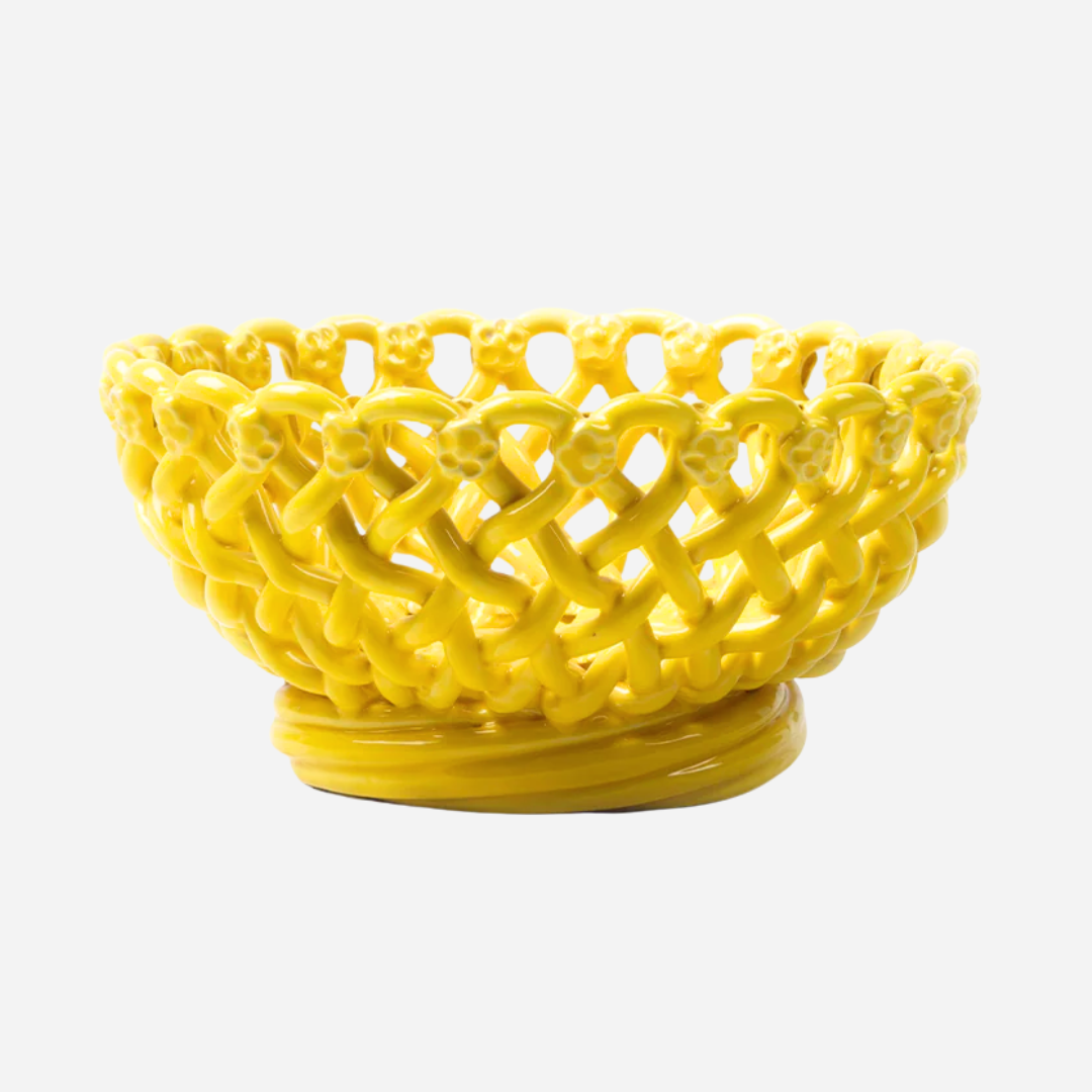 Woven Yellow Bowl