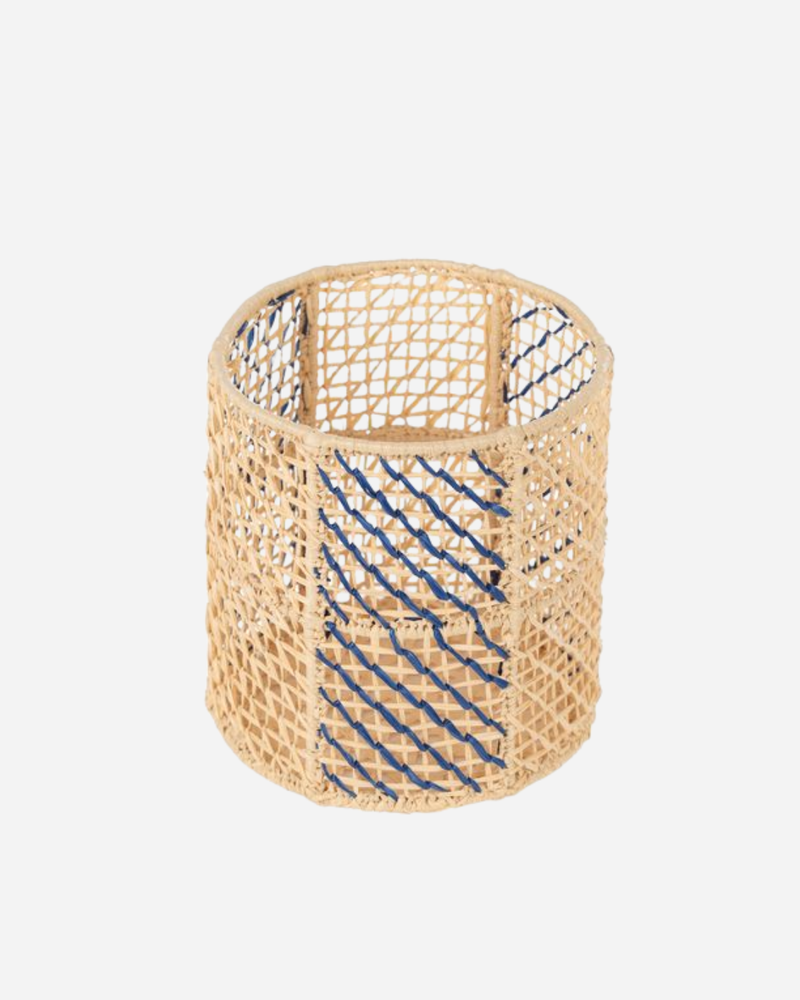 RAFFIA BREADSTICK BASKET, BLUE