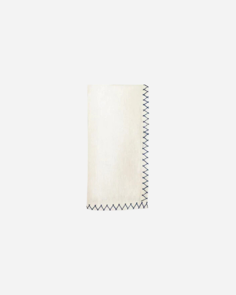Zig Zag Navy Blue Napkin, Set of 4