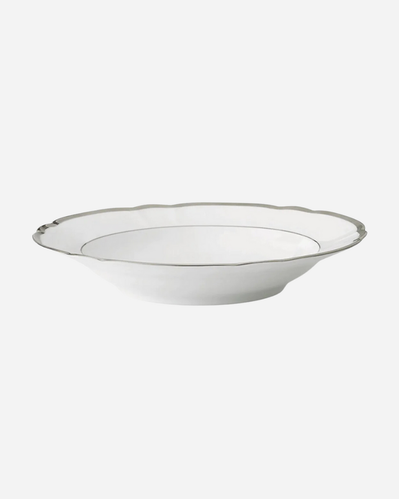 Colette Platinum Rim Soup Plate, Set of 4