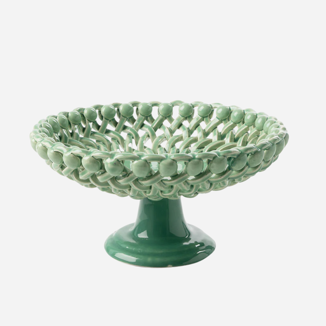 Woven Caledon Bouton Low Pedestal Bowl